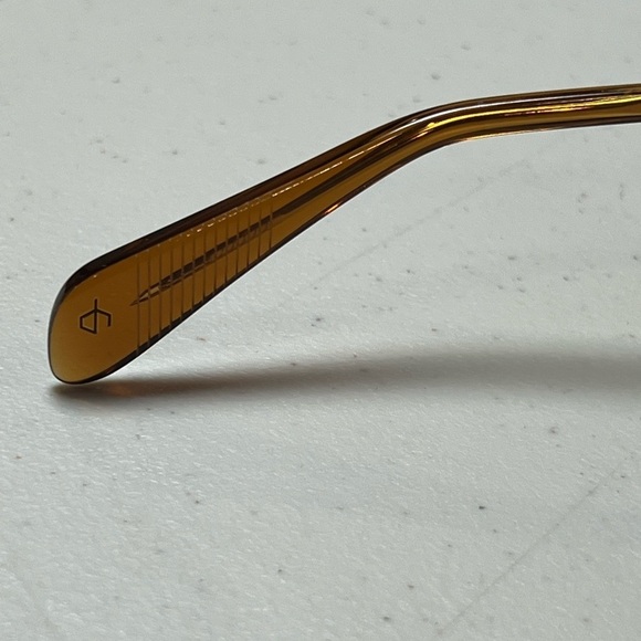 Rag & Bone Del Ray Geometric Orange Gold SOLD OUT Rimless Sunglasses - Picture 11 of 11